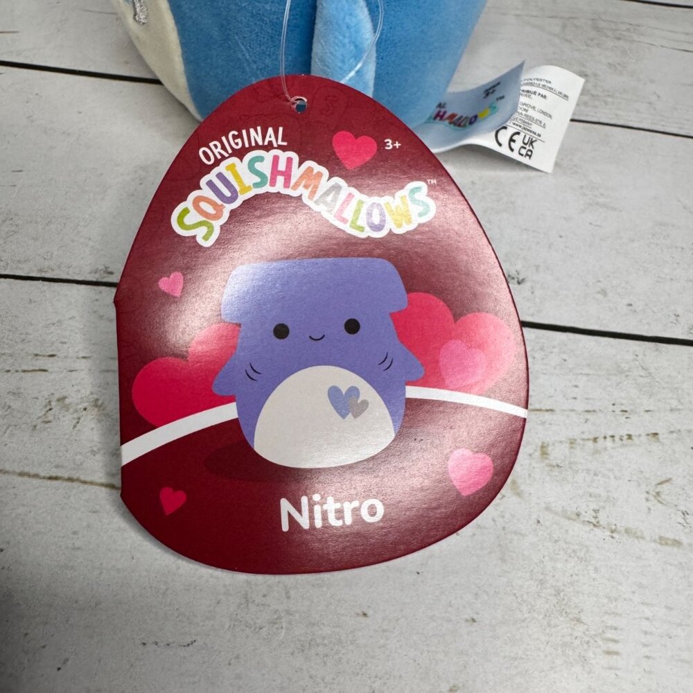 Squishmallows‎ Nitro Hammerhead Shark 4.5" Plush NWT Kellytoy Sealife - Picture 3 of 8